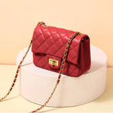 Quilted DockLock Crossbody Bag ~ Color Red